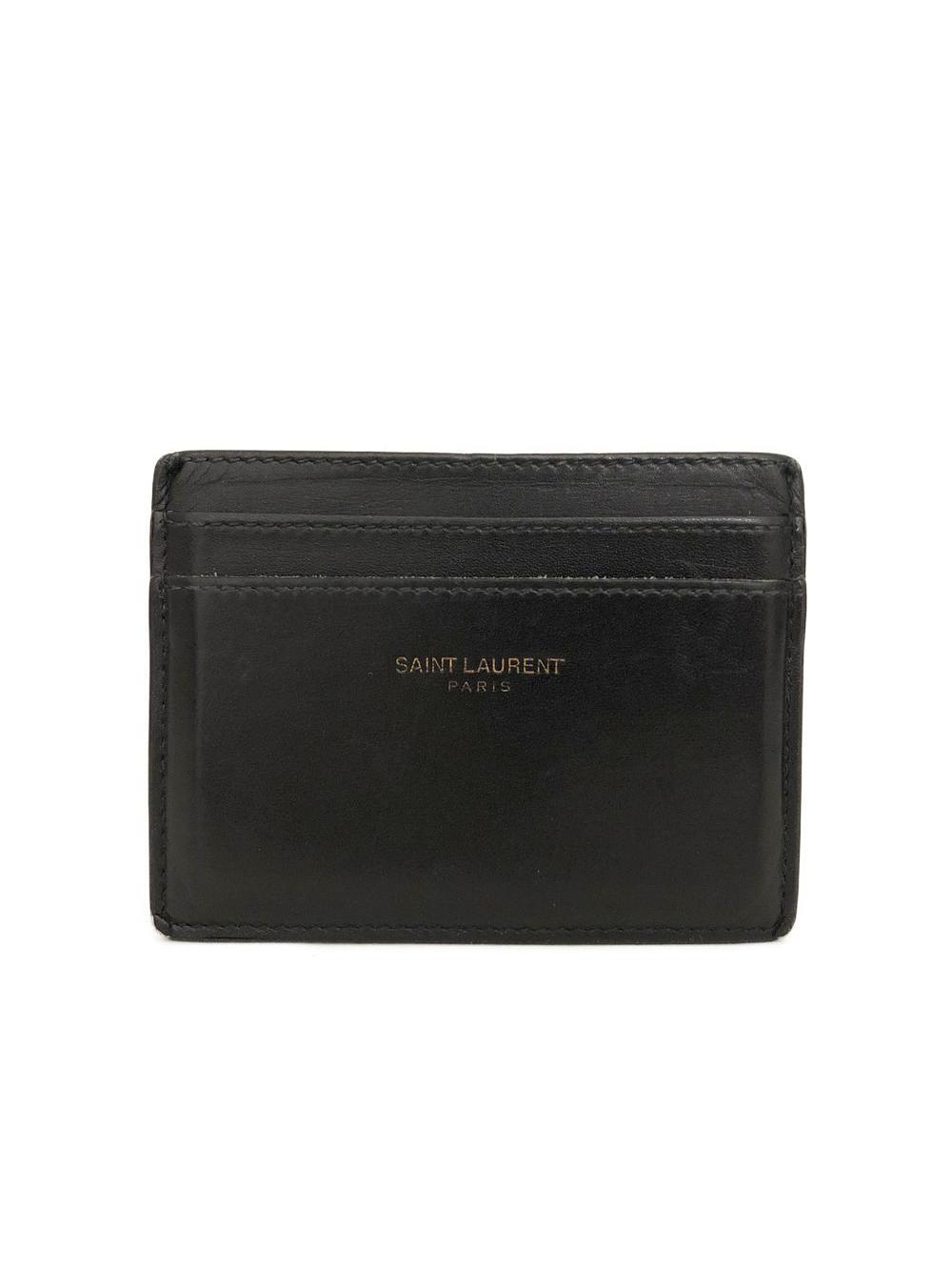 Ega Saint Laurent Logo Leather Card #198595S41